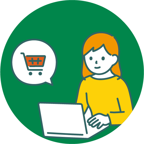 ネットショッピングを楽しむ画像