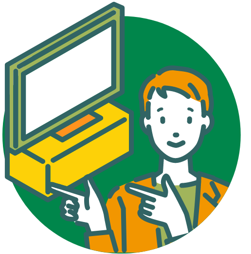 テレビを見る男性